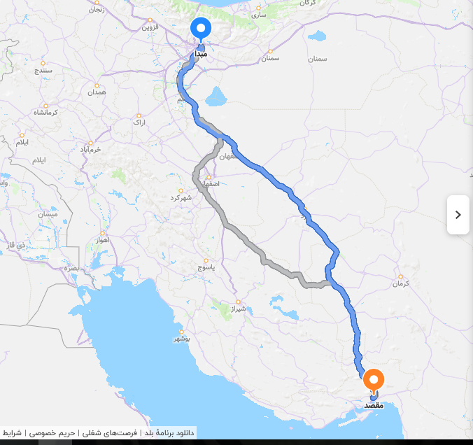 باربری تهران به بندرعباس: موقعیت و شرایط جغرافیایی: