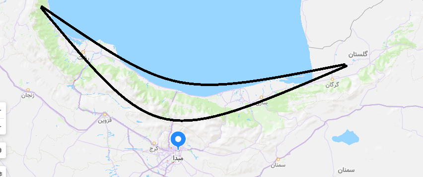 باربری تهران به شمال
موقعیت کل مناطق شمال